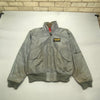 Grey Aviation Bomber Jacket Men's XXL