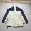 00s Navy and Grey Nike Jacket Men's Small