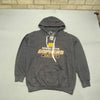 Grey Graphic Print Hoodie Men's Large