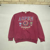 Vintage Red Graphic Print Sweatshirt Men's Large