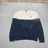 Navy and White Le Coq Sportif Sweatshirt Women's Large