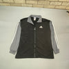 Vintage 90s Black and Grey Adidas Track Jacket Men's Large