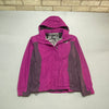 Pink and Purple North Face Raincoat Women's Medium