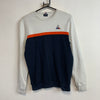 White and Navy Le Coq Sportif Sweatshirt Men's Small