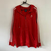 Red Adidas zip up Hoodie Women's Large