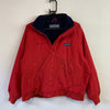 Red Lands End Bomber Jacket Men's Large