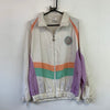 Vintage White and Purple Windbreaker Men's Large