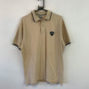 00s Beige Nike Polo Shirt Men's Large