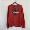 Vintage Red Champion Hoodie Men's Medium