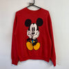 Red Mickey Mouse Sweatshirt Women's Large