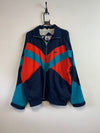 Vintage Navy Red Cyan Windbreaker Men's Large