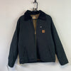 Black Reworked Workwear Carhartt Jacket Men's Medium