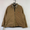 Beige Reworked Carhartt Workwear Jacket Men's Medium