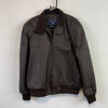 Brown Leather Jacket Men's Large