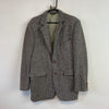 Grey Harris Tweed Wool Blazer Jacket Men's Medium