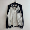 Navy and White Fubu Track Jacket Men's Large