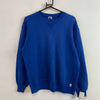 Vintage 90s Blue Russell Athletic Blank Sweatshirt Men's Large