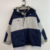 Navy and Grey Starter Jacket Men's XL