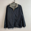 Black and Grey Champion Reversible Fleece Jacket Men's Medium