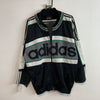 Vintage 90s Black and White Adidas Track jacket Men's Large