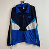 Navy and White Puma Track Jacket Men's Large