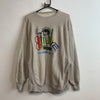 Grey Graphic Print Sweatshirt Women's XL