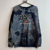 Navy Gildan Tie Dye Sweatshirt Men's XL