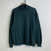 Vintage 90s Teal Green Russell Athletic Blank Turtle Neck Sweatshirt Women's Large