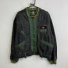 Black Canvas Bomber Jacket Men's Large