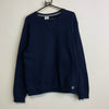 Vintage 90s Navy Russell Athletic Blank Sweatshirt Men's Medium