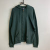 Vintage 90s Green Russell Athletic Blank zip up Hoodie Men's XL