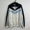 White and Navy Adidas Track Jacket Men's Large