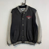 Vintage 90s Black and White Gear Baseball Jacket Women's Large