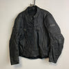 Black Leather Motorcycle jacket Men's Large