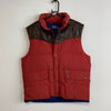 Vintage Brown and Red Polo Ralph Lauren Gilet Men's Large