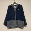 Vintage 90s Navy and Grey Adidas Jacket Men's Large