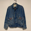 Blue Denim Bomber Jacket Men's Small