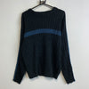 Vintage Black and Blue Knitwear Sweater Men's XL