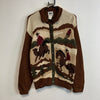 Brown and Beige Knitwear Sweater Men's Medium