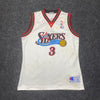 White Champion 76ers Basketball Jersey Youth's XL