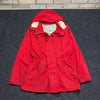 Red North Face Raincoat Women's Large