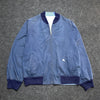 Vintage 90s Navy and Blue Burberrys Baseball Jacket Men's Medium