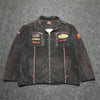 Vintage Black Honda Fleece Jacket Men's Large