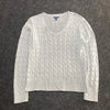 White Tommy Hilfiger Cable Knit Sweater Women's XL