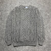 Grey 100% Wool Knit Sweater Women's Large