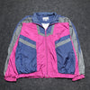 Vintage Pink and Navy Windbreaker Men's Large