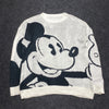 Black and White Mickey Mouse Knit Sweater Women's Large