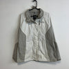 White and Grey North Face Raincoat Women's XL