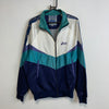 Vintage Navy Turquoise White Asics Track Jacket Men's Large