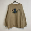 Beige Embroidery Sweatshirt Men's XL